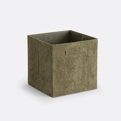 Cestino a cubo pieghevole, velluto a coste, Veloudo LA REDOUTE INTERIEURS image