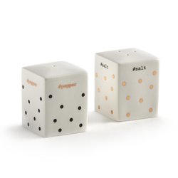 Saleiro e pimenteiro em porcelana KUBLER LA REDOUTE INTERIEURS image