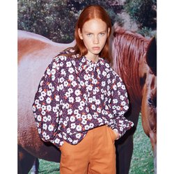 Blusa com gola claudine, estampado floral ROSEANNA x LA REDOUTE image