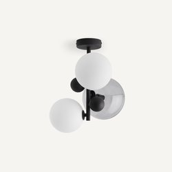 Plafondlamp in smoked glas/metaal, Bullesco AM.PM image