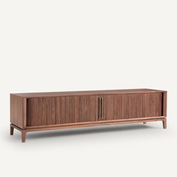 Mueble de TV de nogal y cuero, Liamca AM.PM image