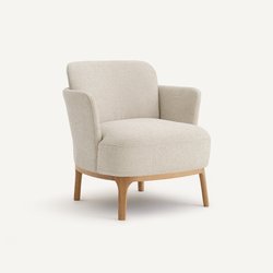 Fauteuil, massief eiken en stof met structuur, JABOTE AM.PM image