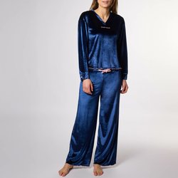 Homewear-Pyjama Icone, Samt NAF NAF image