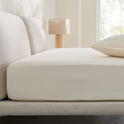 Saria Washed Cotton Sateen Fitted Sheet with 30cm Flap AM.PM image
