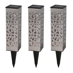 Lot de 3 Balises solaires à piquer ORGANIC LUMISKY