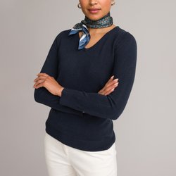 Trui met V-hals, fijn tricot met een uiterst zachte touch ANNE WEYBURN image