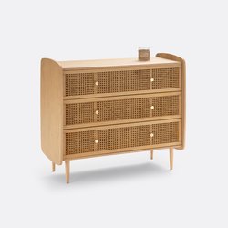 Commode 3 tiroirs en cannage Tempa LA REDOUTE INTERIEURS image