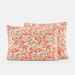 Mérédith Floral 100% Washed Cotton Pillowcase LA REDOUTE INTERIEURS image