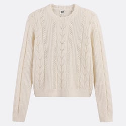 Uld- og alpakablandingstrøje i åbenstrik LA REDOUTE COLLECTIONS image