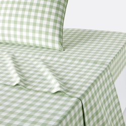 Drap plat coton, Veldi vert LA REDOUTE INTERIEURS image