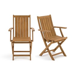 Set of 2 Palera Acacia Garden Armchairs LA REDOUTE INTERIEURS image