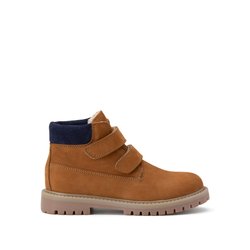 Kids Leather Ankle Boots with Touch 'n' Close Fastening and Faux Fur Lining LA REDOUTE COLLECTIONS image