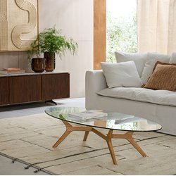 Couchtisch Maricielo, elliptisch, Eiche und Glas AM.PM image