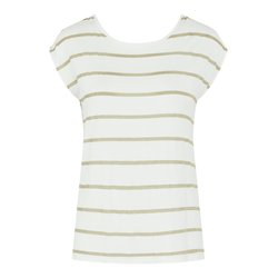 Camiseta a rayas brillantes y escote en la espalda PIECES image
