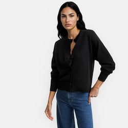 Cardigan en fine maille cachemire col rond  LA REDOUTE COLLECTIONS image