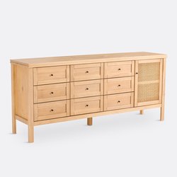 Gabin Solid Pine & Cane Apothecary Unit LA REDOUTE INTERIEURS image