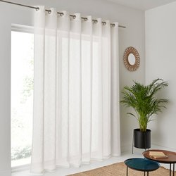 Tendina effetto lino bianco naturale - Larghezze 45,60,80 cm
