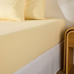 Drap housse en percale de coton, 80 fils, bonnet 35 cm, Scenario LA REDOUTE INTERIEURS image