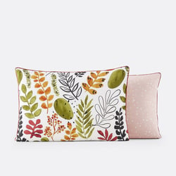 Palm Spring Floral Cotton Percale 200 Thread Count Pillowcase LA REDOUTE INTERIEURS image