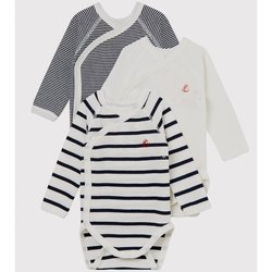 Lote de 3 bodies com abertura lateral PETIT BATEAU image
