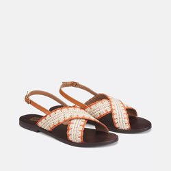 Sandales plates en raphia LA REDOUTE COLLECTIONS image