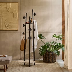Perchero de madera de fresno y travertino, Madilgo AM.PM image