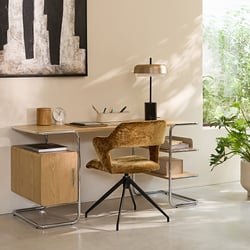 Drehbarer Tischsessel aus Samt, ASYAR AM.PM image