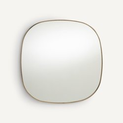 Caligone 80cm High Aged Brass Mirror AM.PM image