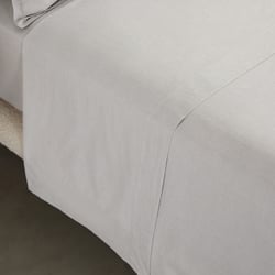 Drap plat en percale de coton lavé, rayé, 120 fils, SABBAL AM.PM image