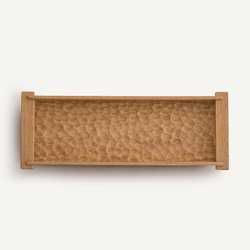 Plateau rectangulaire en chêne massif gougé, profondeur 18 cm, AZAEL AM.PM image
