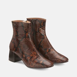 Boots en cuir, imprimé serpent python LA REDOUTE COLLECTIONS image