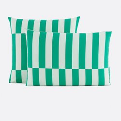 Tabaka Green 50% Recycled Cotton Pillowcase LA REDOUTE INTERIEURS image