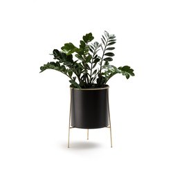 Cache-pot sur pied métal fer laiton Ø30 cm Inaya LA REDOUTE INTERIEURS image