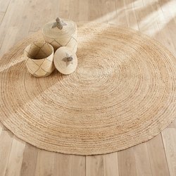 Tapis rond Ø250 cm en jute, tressé main, Hempy AM.PM image