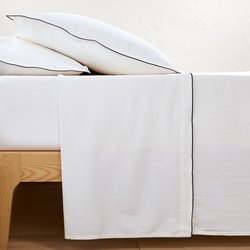 Lençol em cetim de algodão lavado, 300 fios, Victor liso LA REDOUTE INTERIEURS image