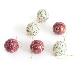 Lot de 24 boules imprimées feuillage, Caspar LA REDOUTE INTERIEURS image