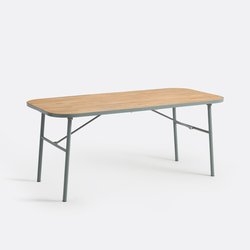 Hanso Acacia Garden Table with Folding Legs LA REDOUTE INTERIEURS image