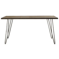 Table à manger industrielle bois manguier massif et métal L160 cm ATELIER MILIBOO image