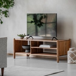 Chico 4 door acacia wood sideboard, natural, Édité | La Redoute