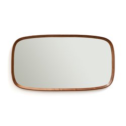 Orion 110cm High Solid Walnut Rectangular Mirror AM.PM image