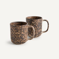 Lot de 2 mugs en grès émaillé mat, Rusty AM.PM image