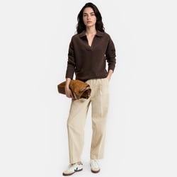 Pantalones de corte carrot de terciopelo LA REDOUTE COLLECTIONS image