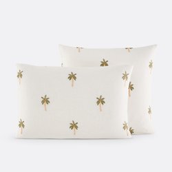 Funda de almohada de algodón/lino lavado bordado, Ravenel LA REDOUTE INTERIEURS image