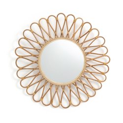 Miroir rotin et bambou forme soleil Ø50 cm, Nogu LA REDOUTE INTERIEURS image