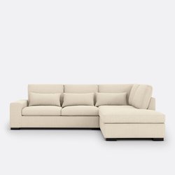 Sofá-cama de canto em algodão/linho, Bultex, Odessa LA REDOUTE INTERIEURS image