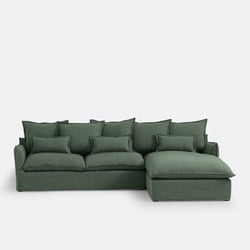 Canapé d'angle, 4 places, en polyester, ODNA LA REDOUTE INTERIEURS image