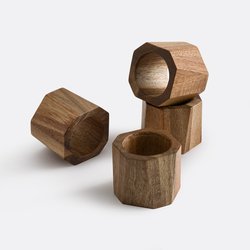 Set of 4 Akacito Acacia Napkin Rings LA REDOUTE INTERIEURS image