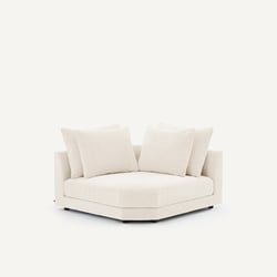 Canapé d'angle modulable en velours chenille, TIBERIO AM.PM image