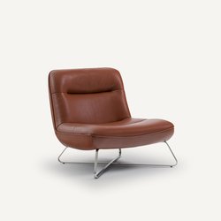 Sessel Helma, Leder und Nickel satiniert AM.PM image