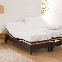 Scenario Plain 100% Cotton Fitted Sheet for Articulated Bed LA REDOUTE INTERIEURS image